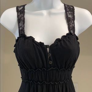 Lucy Love Black Lace Button Dress